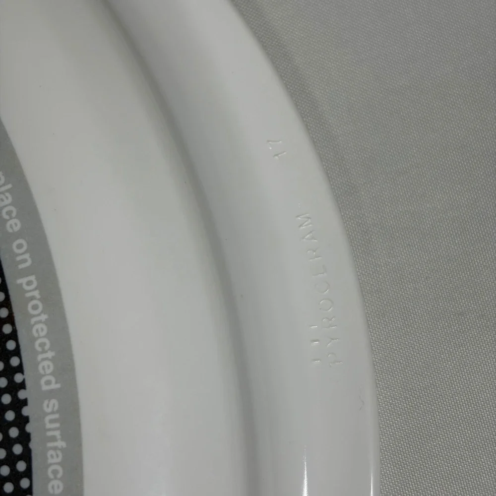 Vintage CorningWare Microwave Browning Dish 4784 White Pyroceram Base Only USA